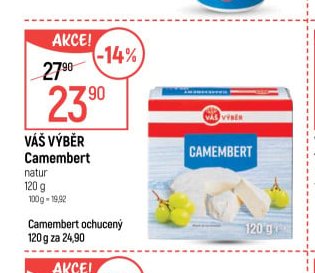 VÁŠ VÝBĚR Camembert natur