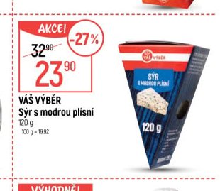 VÁŠ VÝBĚR Sýr s modrou plísní