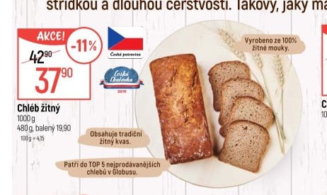 Chléb žitný - Globus aktualniletaky.eu