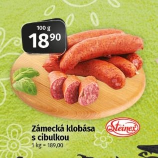 Zámecká klobása s cibulkou
