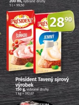 President Tavený sýrový výrobek
