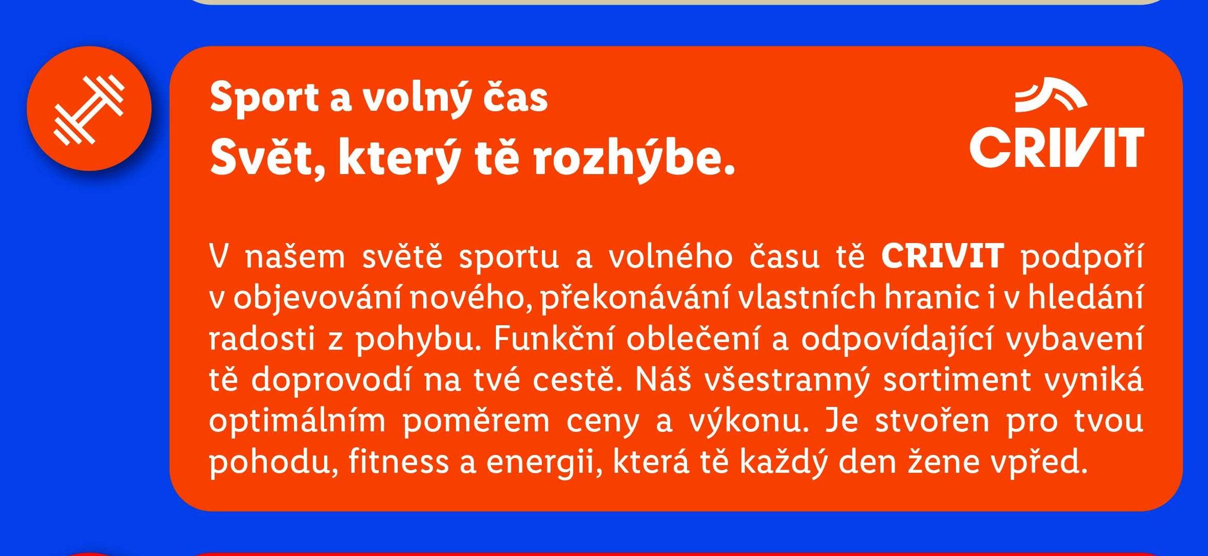 Sport a volný čas, CRIVIT - Lidl aktualniletaky.eu