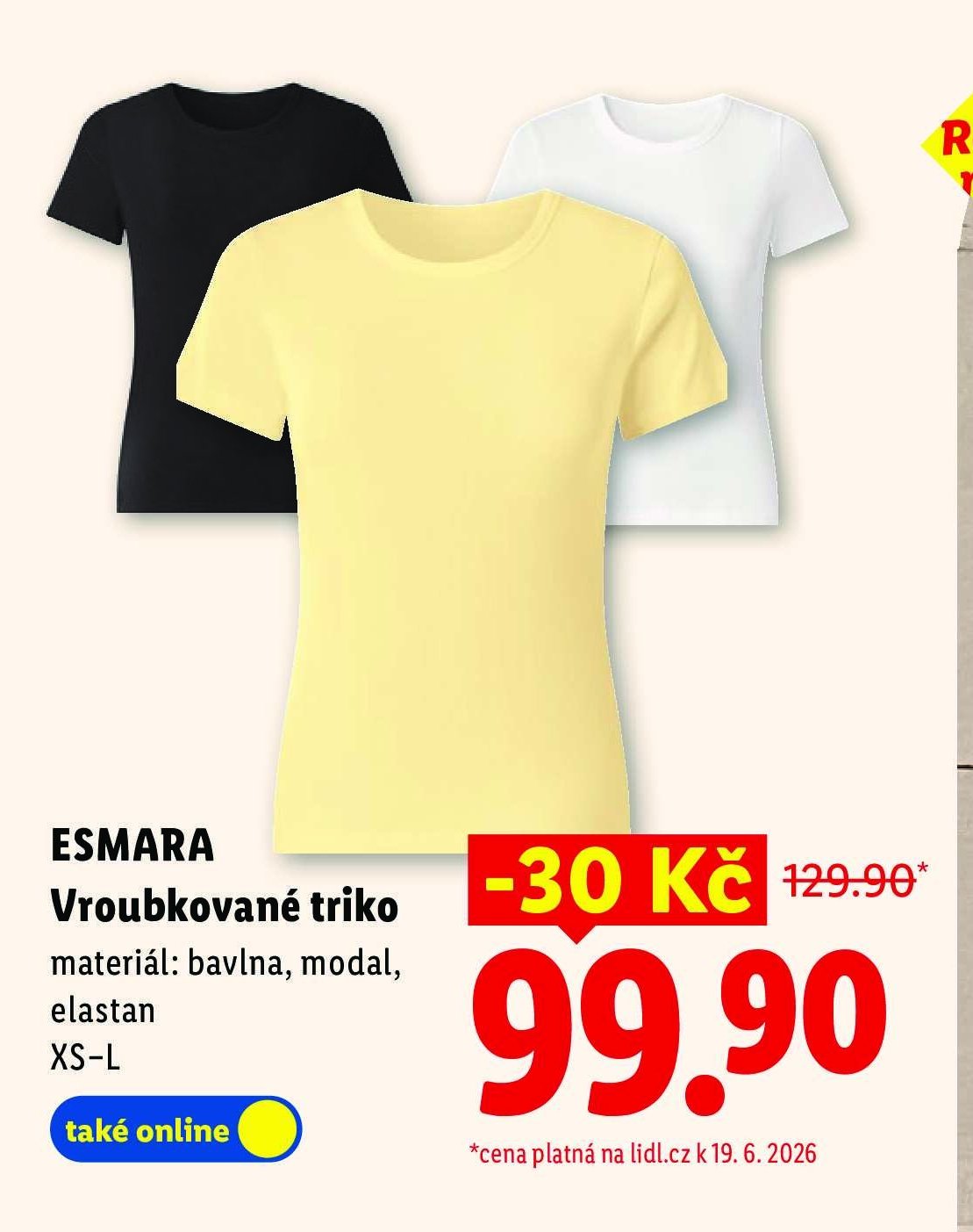 ESMARA Vroubkované triko - Lidl aktualniletaky.eu