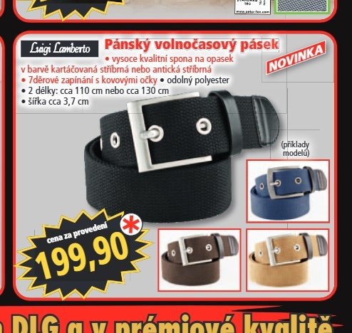 Pánský volnočasový pásek