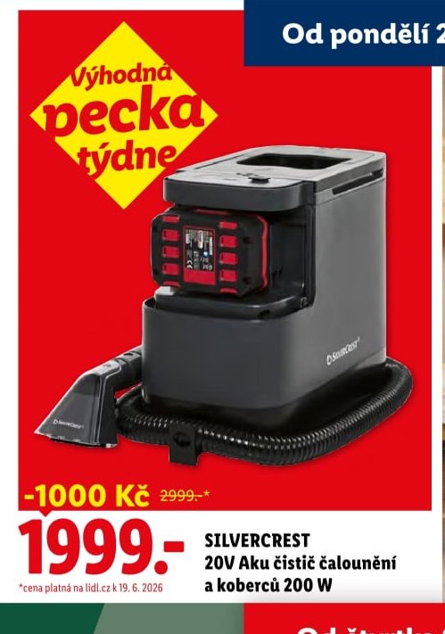 SILVERCREST 20V Aku čistič čalounění a koberců 200 W