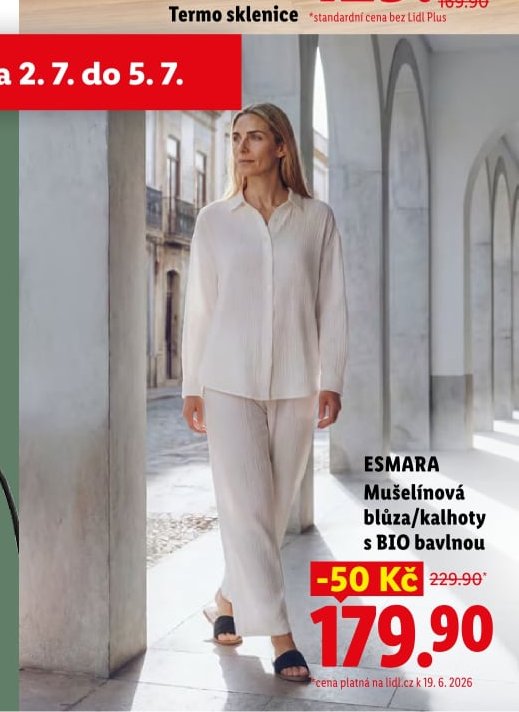 ESMARA Mušelínová blůza/kalhoty s BIO bavlnou