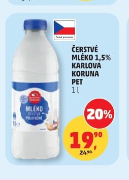 ČERSTVÉ MLÉKO 1,5% KARLOVA KORUNA - Penny Market aktualniletaky.eu