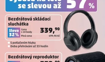 Bezdrátová skládací sluchátka - Penny Market aktualniletaky.eu