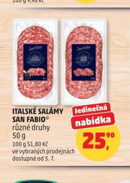 ITALSKÉ SALÁMY SAN FABIO 50 g
