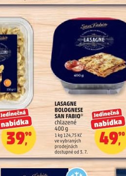 TĚSTOVINY SAN FABIO tortellini se šunkou 250 g