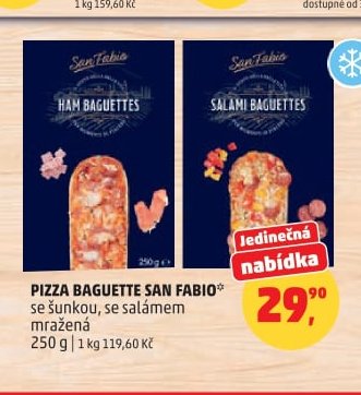 PIZZA BAGUETTE SAN FABIO se šunkou, se salámem 250 g