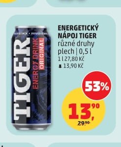 Energetický nápoj Tiger různé druhy