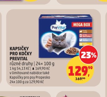 Kapsičky pro kočky Prevital