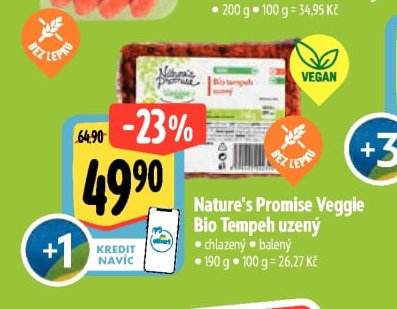 Nature's Promise Veggie Bio Tempeh uzený