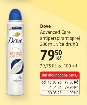 Dove Advanced Care antiperspirant sprej 200 ml - dm drogerie aktualniletaky.eu
