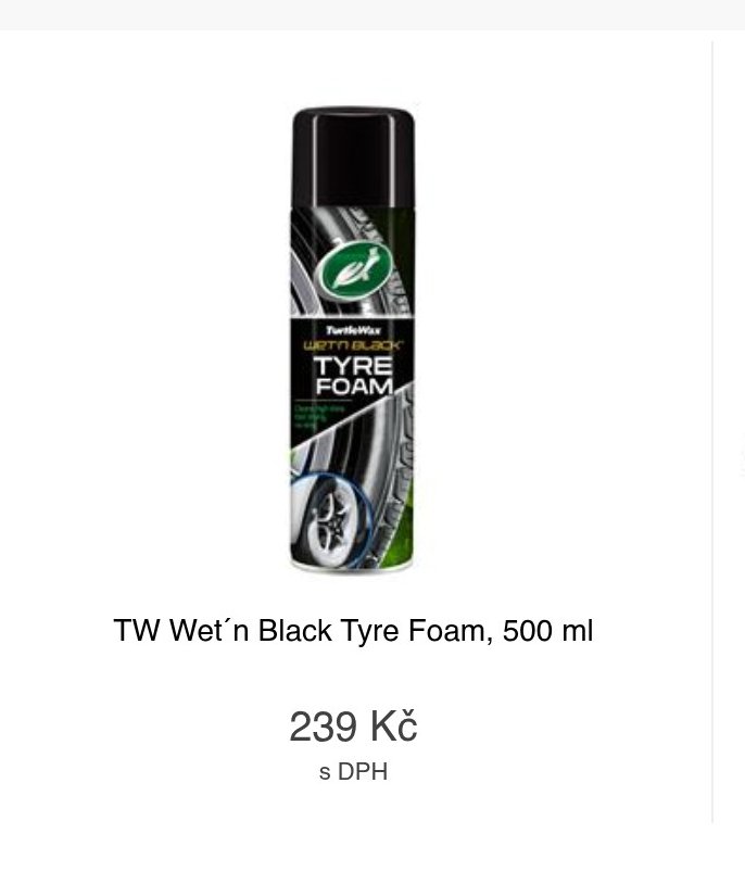 TW Wet'n Black Tyre Foam, 500 ml
