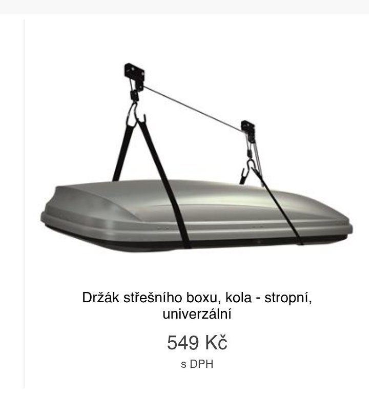 Držák střešního boxu, kola - stropní, univerzální