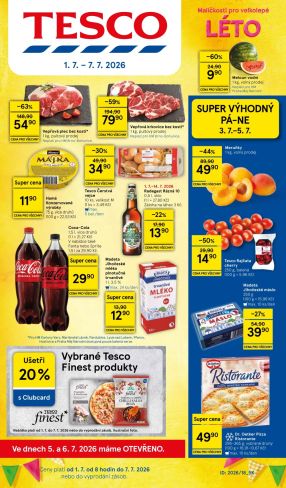 aktuální leták Tesco 1.7.2026-7.7.2026