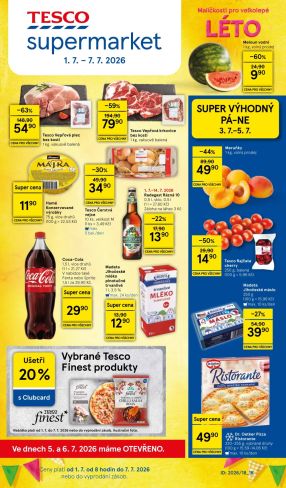 aktuální leták Tesco 1.7.2026-7.7.2026