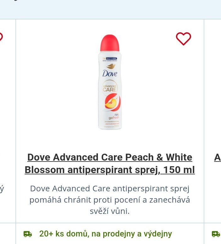 Dove Advanced Care Peach & White Blossom antiperspirant sprej, 150 ml - Barvy a laky drogerie aktualniletaky.eu