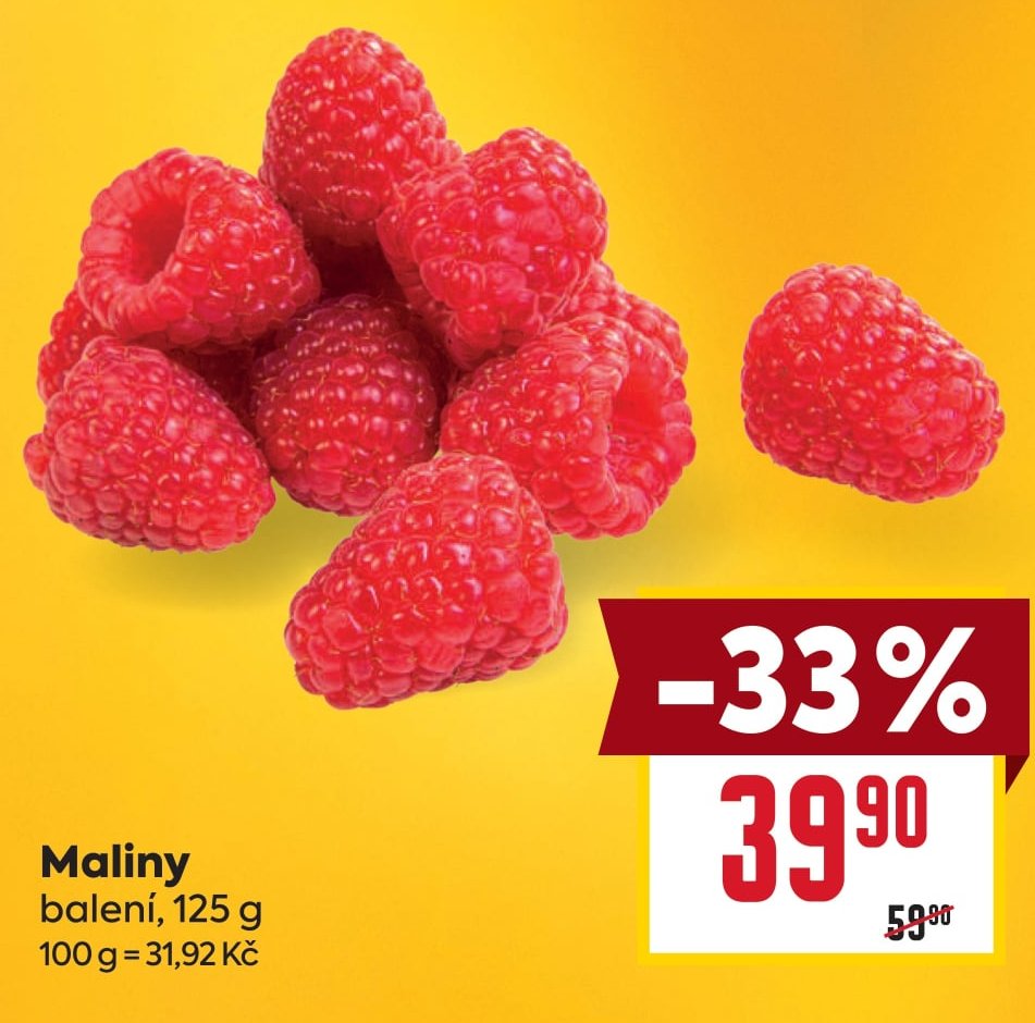 Maliny balení, 125 g