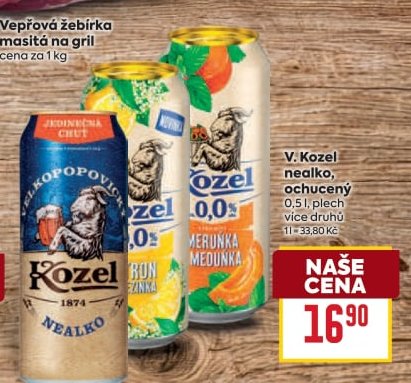 V. Kozel nealko, ochucený