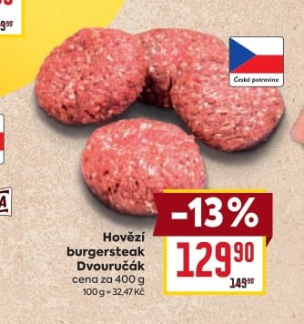 Hovězí burgersteak Dvouručák