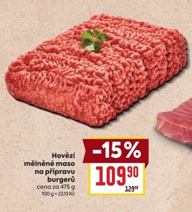 Hovězí mleté maso na přípravu burgerů