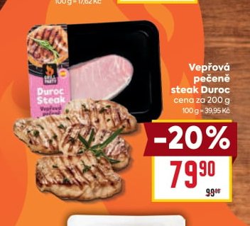 Vepřová pečeně steak Duroc