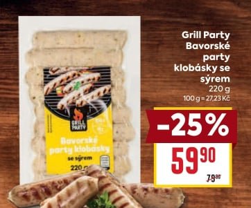 Grill Party Bavorské party klobásky se sýrem