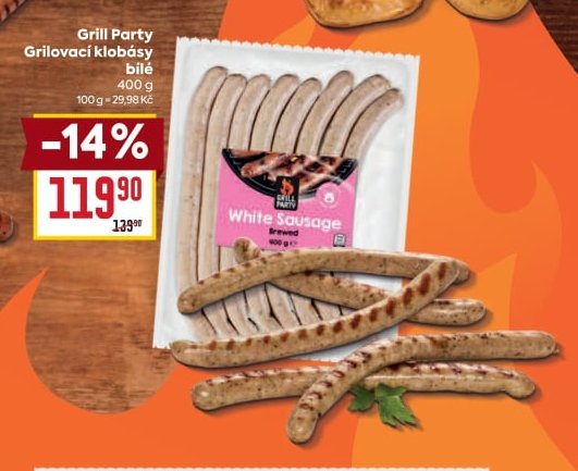 Grill Party Grilovací klobásy bílé