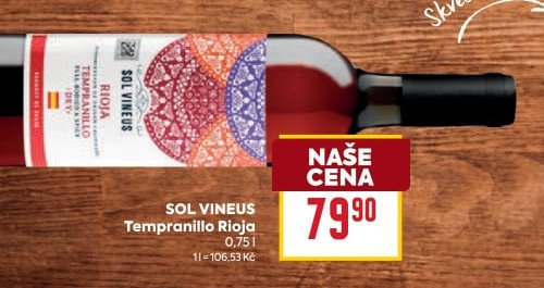 Sol Vineus Tempranillo Rioja