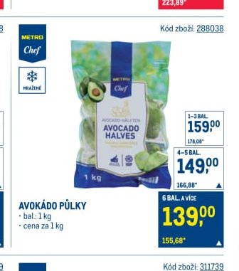 AVOKÁDO PŮLKY