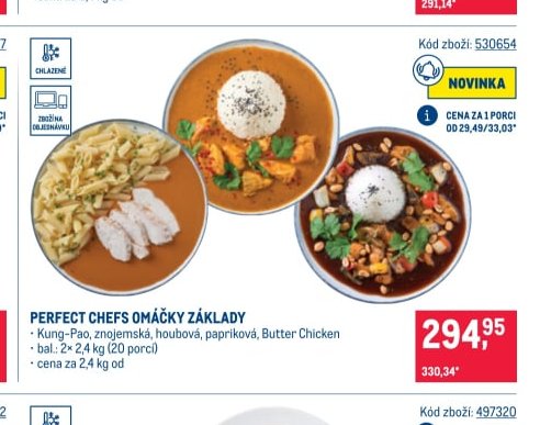 PERFECT CHEFS OMÁČKY ZÁKLADY (Kung-Pao, znojemská, houbová, papriková, Butter Chicken)