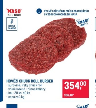 HOVĚZÍ CHUCK ROLL BURGER