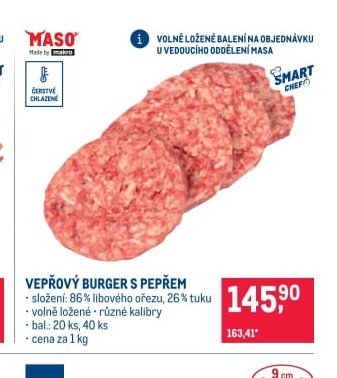 VEPŘOVÝ BURGER S PEPŘEM