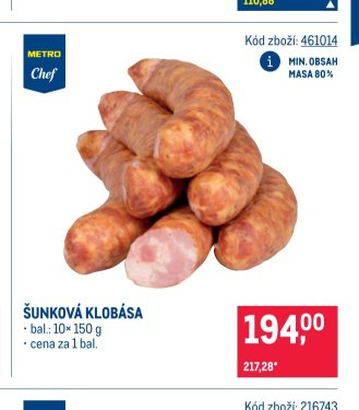 ŠUNKOVÁ KLOBÁSA