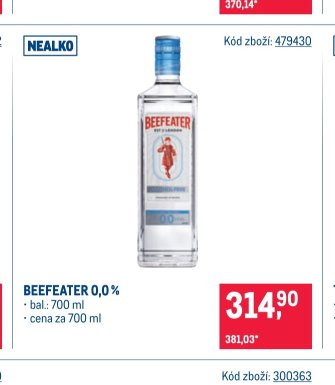 BEEFEATER 0,0 %