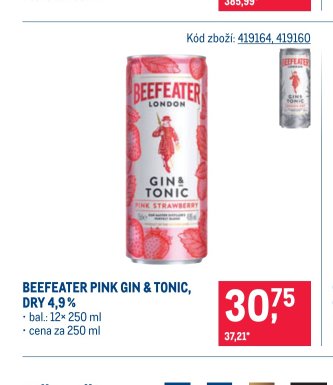 BEEFEATER PINK GIN & TONIC, DRY 4,9 %