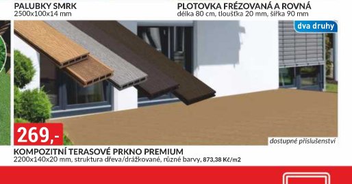 KOMPOZITNÍ TERASOVÉ PRKNO PREMIUM