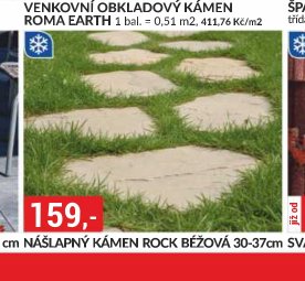 NÁŠLAPNÝ KÁMEN ROCK BÉŽOVÁ 30-37cm