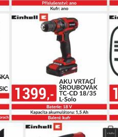 AKU VRTAČÍ ŠROUBOVÁK TC-CD 18/35 L-SOLO