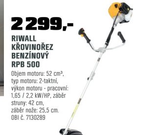RIWALL KŘOVINOŘEZ BENZÍNOVÝ RPB 500 - OBI aktualniletaky.eu