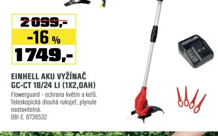 EINHELL AKU VYŽÍNAČ GC-CT 18/24 LI (1X2,0AH)