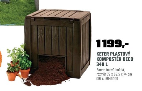 KETER PLASTOVÝ KOMPOSTÉR DECO 340 L