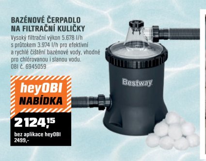 BAZÉNOVÉ ČERPADLO NA FILTRAČNÍ KULIČKY