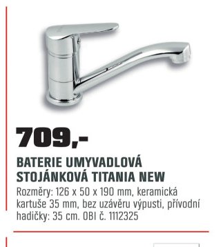 BATERIE UMYVADLOVÁ STOJÁNKOVÁ TITANIA NEW