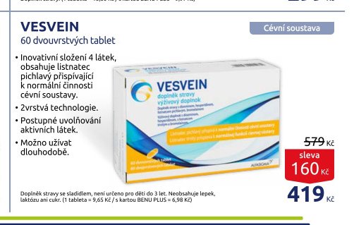 VESVEIN 60 dvouvrstvých tablet