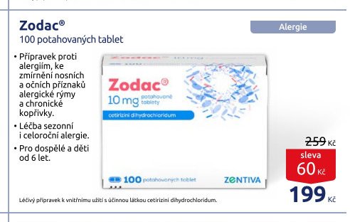 Zodac 100 potahovaných tablet