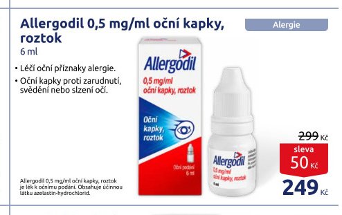 Allergodil 0,5 mg/ml oční kapky, roztok 6 ml